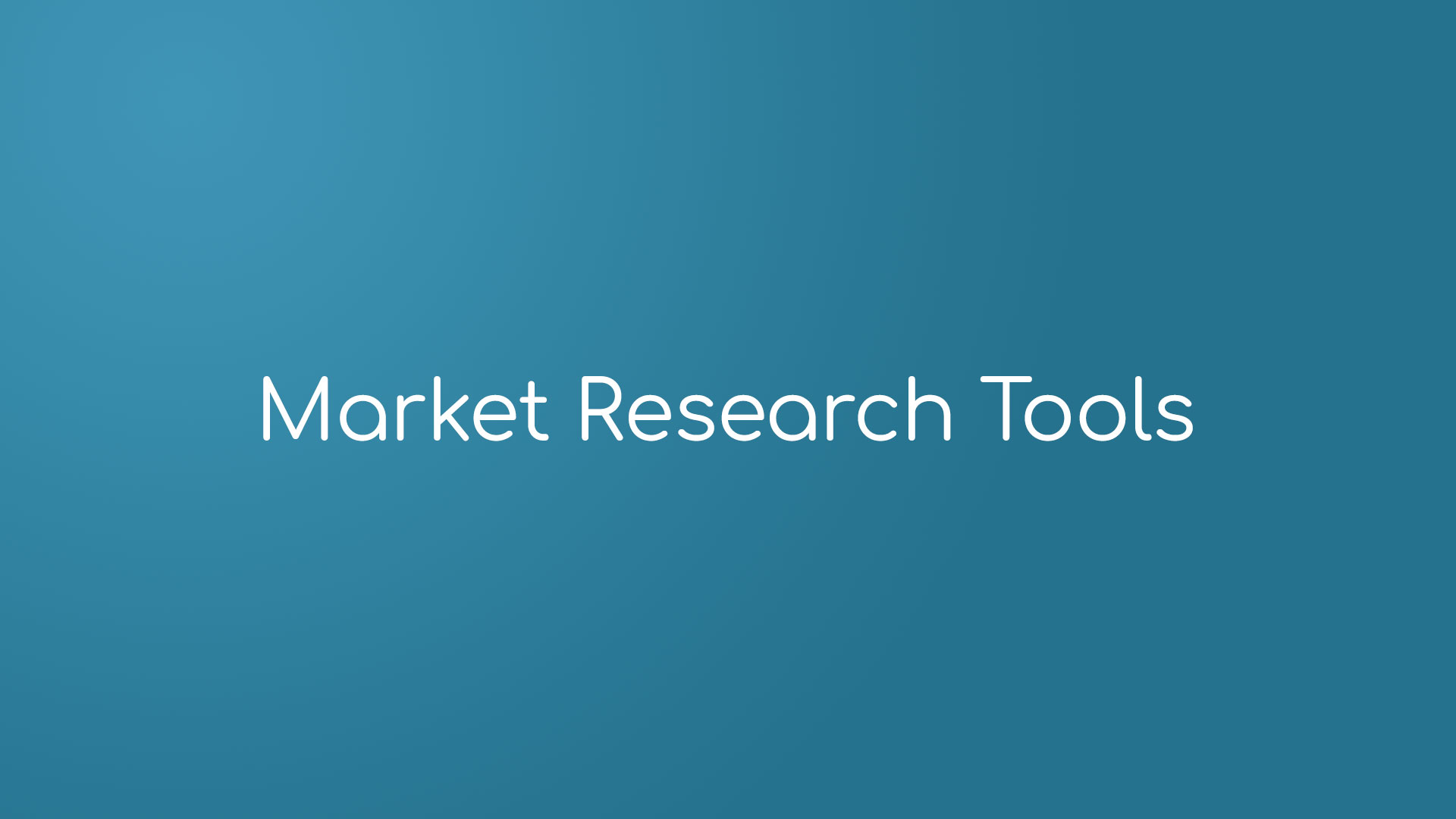 market research tools are